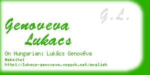 genoveva lukacs business card