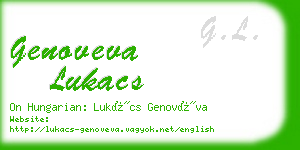 genoveva lukacs business card